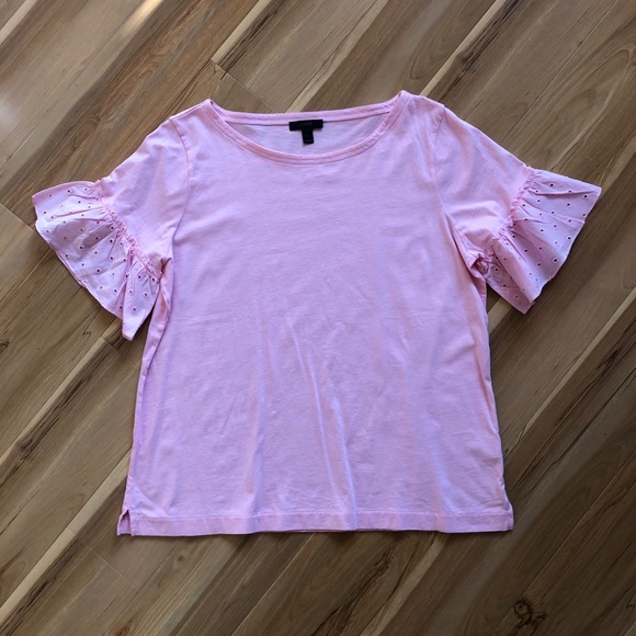 J. Crew Tops - J.Crew T-Shirt with Ruffle Detail on Sleeve J. Crew Tops - J.Crew T-Shirt with Ruffle Detail on Sleeve